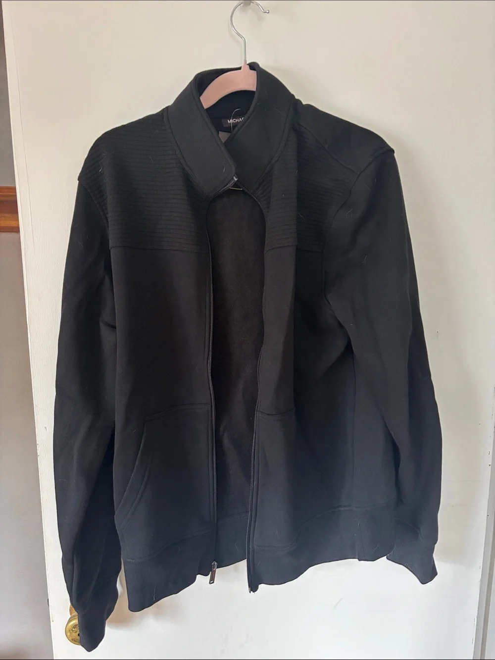 Micheal Kors Black Zip-Up Jacket